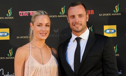 Pistorius with Steenkamp in 2012.