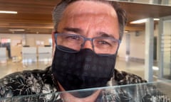 David Lambourne in a black face mask