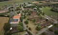 The Wethersfield Airbase where a new centre for asylum seekers has been set-up. 44 asylum seekers have been moved to the facility this week. The home office intend for up to 1700 people to be housed here once building works and infrastructural upgrades are complete. Wethersfield, Essex. Photograph by David Levene 21/7/23