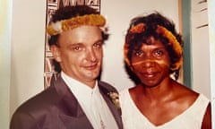 Will Stubbs and Merrkiyawuy Ganambarr-Stubbs in December 1994