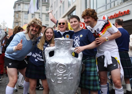 Germany and Scotland fans partying in Munich.