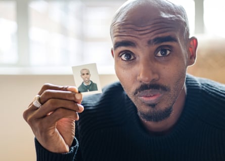 Farah in The Real Mo Farah, the documentary in which he revealed he had been trafficked to the UK as a child.