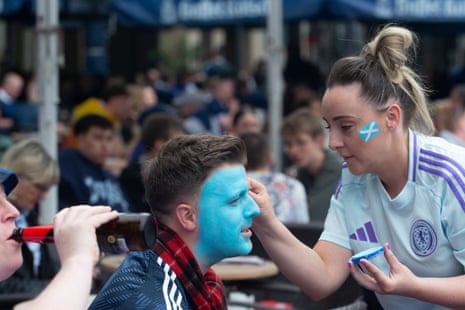 Scotland football fans in Cologne.