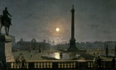 Trafalgar Square by Moonlight, c1865, by Henry Pether.