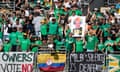 Oakland Athletics fans stage a protest against the team’s move to Las Vegas earlier this year