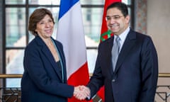 France's foreign minister Catherine Colonna in Rabat with her Moroccan counterpart Nasser Bourita