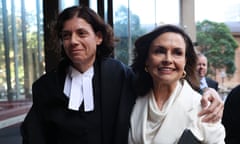 Lisa Wilkinson (right) with her barrister Sue Chrysanthou