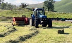 Haymaking at Low Borrowbridge farm.