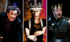 Composite: Richard III actors. Tom Mothersdale at Bristol Old Vic, 2019, Mat Fraser at Hull Truck Theatre, 2017, Arthur Hughes at RSC, 2022.