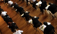 Students sit an exam