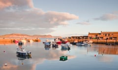 Small boats in Lyme Regis harbour.