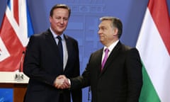 David Cameron with Hungarian prime minister Viktor Orbán in January 2016