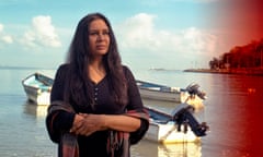 Environmental scientist Dr Shobha Maharaj stands in front of the coastline in San Fernando, Trinidad, where coastal stabilization works have been done, in an attempt to preserve the coastline.