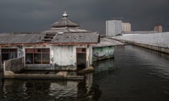 An abandoned mosque outside the seawall in Muara Baru, Jakarta. (Photograph by Kemal Jufri for The Guardian)