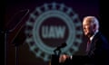 Joe Biden addresses the United Auto Workers union after they endorsed him for a second term.