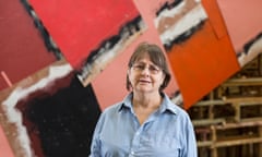 Phyllida Barlow photographed amongst her work 'Dock' at Tate Britain, London Photograph by David Levene For ARTS dock 2014 comprises seven interrelated works: untitled: dock: 5hungblocks 2013 Steel, polystyrene, plywood, cable ties, cement, PVA, polyurethane foam; Dimensions variable untitled: dock: crushedtower 2014 Steel, timber, cardboard, tape, polyurethane foam; 12 x 2 x 2 m untitled: dock: hungcontainer 2014 Timber, steel, hardboard, foam board; Dimensions variable untitled: dock: hungprongsplastercoils 2014 Steel, wire, wadding, foam board, scrim, plaster, plywood, polystyrene; 5 x 2 x 4 m untitled: dock: crashedlintel/brokensculpture/paintedtarps 2014 Timber, plywood, steel, canvas, polystyrene, felt, fabric, paint, wire, plaster, scrim, cement, polyurethane foam; Dimensions variable untitled: dock: 5stockadecrates 2014 Steel, timber, rope, polystyrene, tape, cardboard, fabric, canvas, foam, plywood, paper, corrugated card; 7 x 6 x 5 m untitled: dock: hungcowledtubes 2014 Steel, polystyrene, polyurethane foam, felt, foam, underlay, fabric; 3.5 x 3 x 4 m untitled: dock: emptystaircasehoarding 2014 Timber, paint, plywood; 9 x 4 x 10 m