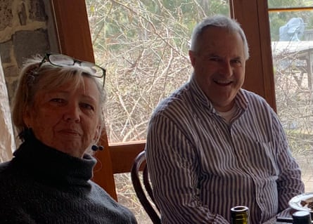 Leigh Shelley and Greg Tanner at a friend’s house in Victoria in 2022