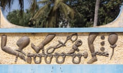 BENIN-COLONIALISM-SLAVERY-HISTORY-TOURISM<br>A general view of details on a wall at the Zomachi memorial in Ouidah on August 4, 2020. - As western cities see statues of slaveholders and colonialists toppled, Benin's coastal town of Ouidah is restoring its own monuments from the painful era. During the 17th and 18th centuries, European slave traders held more than one million African men, women and children in Ouidah's Portuguese Fort before shipping them across the Atlantic. Renovation of the fort and the history museum inside is part of Benin's drive to ensure future generations of Africans know their ancestors suffering. It is also designed to boost the west African nation's tourism revenue, particularly from neighbouring Nigeria. (Photo by Yanick Folly / AFP) (Photo by YANICK FOLLY/AFP via Getty Images)