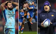 Tom O’Flaherty of Exeter; Dan Robson of Wasps and Jamison Gibson-Park of Leinster; Richard Cockerill, the head coach of Edinburgh