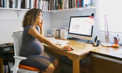 Pregnant woman at work