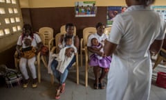 A nurse sees patients at Ewim Polyclinic in Cape Coast, Ghana,