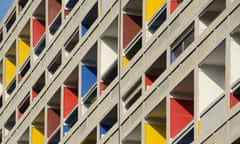 The balconies of the Unité d’habitation by Le Corbusier in Marseille.