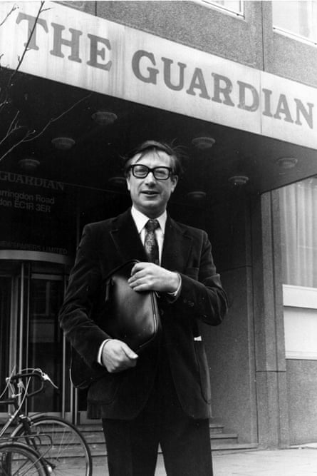 Edward Greenfield outside the Guardian’s former offices on Farringdon Road, London