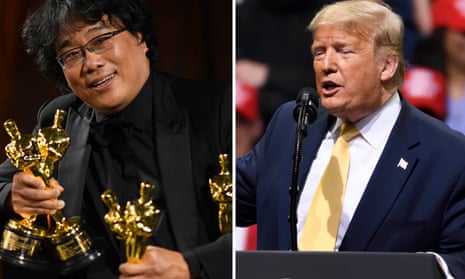 Trump mocks Oscar win for Parasite: 'What the hell was that about?' – video