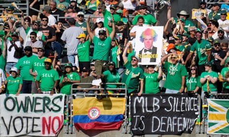 Oakland fans protest in August at the team’s proposed move to Las Vegas. 