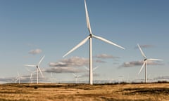 Whitelee windfarm on Eaglesham Moor near Glasgow