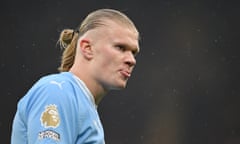 Erling Haaland has scored 18 league goals for Manchester City this season