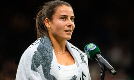 Emma Navarro speaking after her second round match with Naomi Osaka at Wimbledon