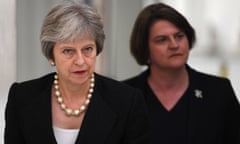 Theresa May and Arlene Foster in Belleek, Northern Ireland