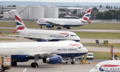 British Airways planes at Heathrow