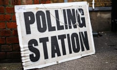 Polling station sign