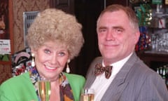 Liz Dawn as Vera Duckworth with her on-screen husband Jack.