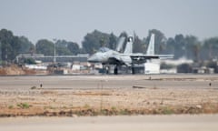 A fighter jet on a runway