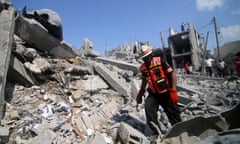Palestinian search the rubble of destroyed buildings following an Israeli strike, Rafah, Gaza Strip, Palestinian Territory - 12 Oct 2023<br>Mandatory Credit: Photo by APAImages/Shutterstock (14146527al) Palestinian search the rubble of destroyed buildings following an Israeli strike, as battles between Israel and the Hamas movement continue for the sixth consecutive day in the city of Rafah, in the southern Gaza Strip on October 12, 2023. Thousands of people, both Israeli and Palestinians have died since October 7, 2023, after Palestinian Hamas militants entered Israel in a surprise attack leading Israel to declare war on Hamas in the Gaza Strip enclave on October 8. Photo by Ahmed Tawfeq\ apaimages Palestinian search the rubble of destroyed buildings following an Israeli strike, Rafah, Gaza Strip, Palestinian Territory - 12 Oct 2023