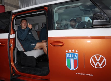 Italy’s Federico Chiesa gives a thumbs-up