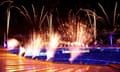 Fireworks are seen from the roof of the Stade de France during the closing ceremony of the Paris Olympic Games.