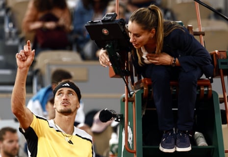 Zverev and the match umpire