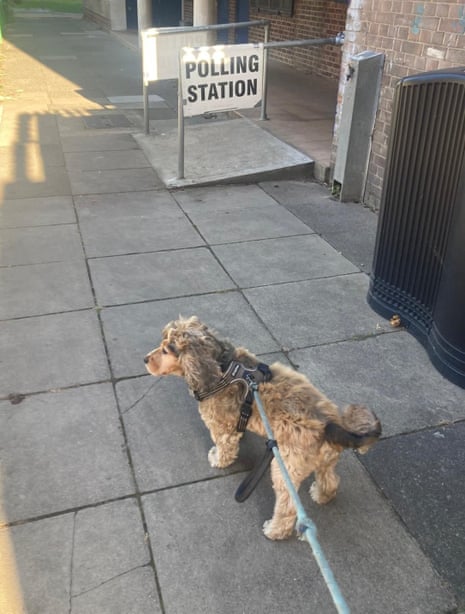 Freddie at Hackney polling station.