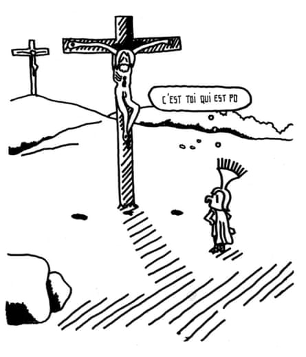 A frame from the Ecce Homo cartoon published by Samandal.