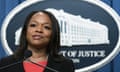 Kristen Clarke<br>Assistant Attorney General Kristen Clarke for the Department of Justice's Civil Rights Division speaks during a news conference at the Department of Justice in Washington, Thursday, Aug. 4, 2022. The U.S. Justice Department announced civil rights charges Thursday against four Louisville police officers over the drug raid that led to the death of Breonna Taylor, a Black woman whose fatal shooting contributed to the racial justice protests that rocked the U.S. in the spring and summer of 2020. (AP Photo/Manuel Balce Ceneta)