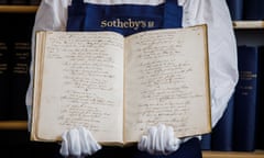 Robert Burns' First Commonplace Book, from the Honresfield Library auction at Sotheby's.