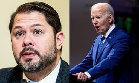 a side-by-side image of Ruben Gallego and Joe Biden