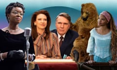 L-R: Danielle Deadwyler in Till, Anna Torv and Robert Taylor in ABC series The Newsreader, Cocaine Bear and Halle Bailey as Ariel in Disney’s The Little Mermaid.