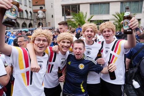 Scotland and Germany fans at Marienplatz in Munich. 