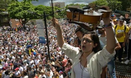 Protesters at a rally called by presidential candidate Edmundo González Urrutia and opposition leader Maria Corina Machado in Caracas as they disputed election results.