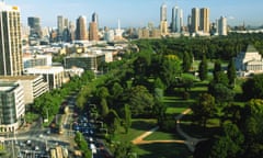 The Melbourne skyline with Domain Park